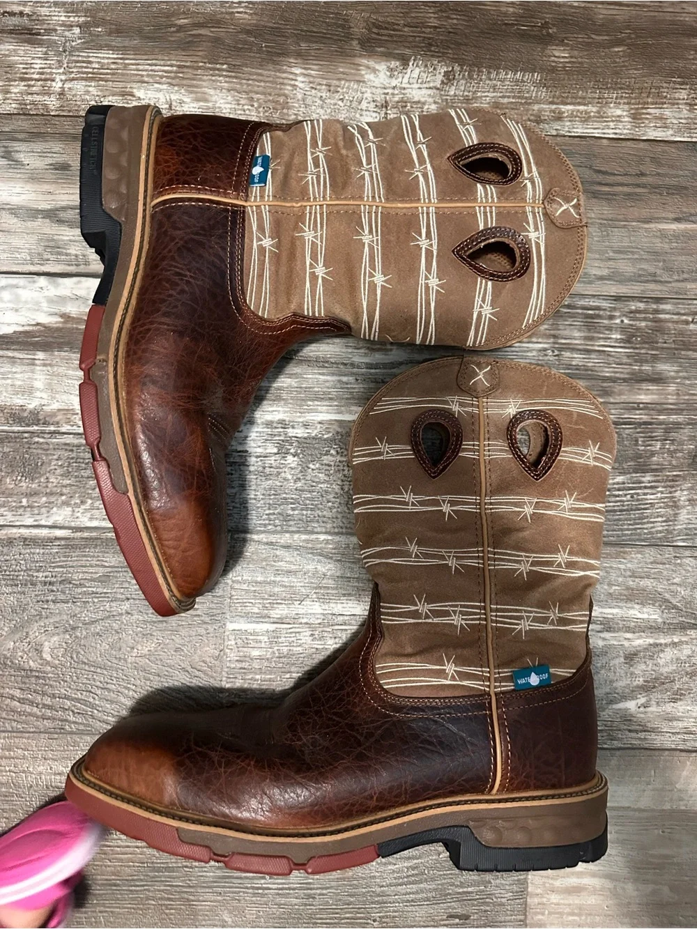 Twisted X - Barbed Wire Waterproof Alloy Toe Western Work Boots - Brand new!